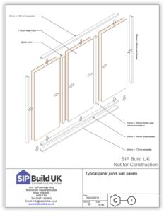 Typical panel joints wall panel