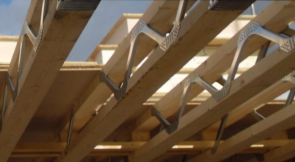 View of flooring featuring Metal Open Web Joists (MOW)