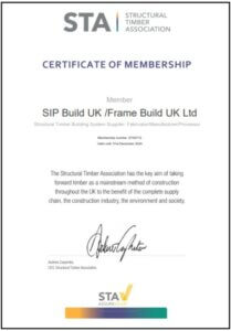 STA Membership Certificate - SIP Build UK