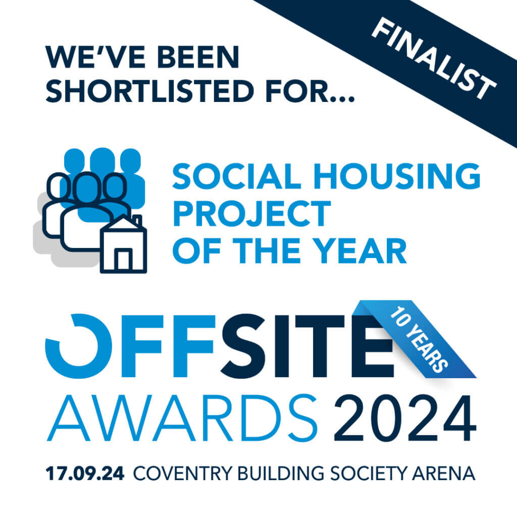 SIP Build UK are shortlisted for the Bamber bridge Social Housing Project of the Year - Offsite Awards 2024