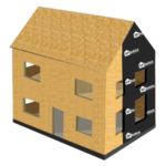image of a house build using structural insulated panels SIPs