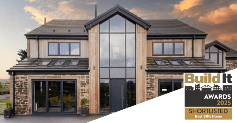 Build It Awards 2025 shortlist for Best SIPs Home featuring Stotfold Crest Stables by SIP Build UK.