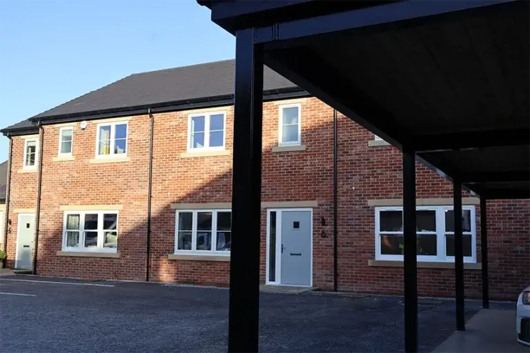 Completed energy-efficient family homes at Granby Farm Grove in North Yorkshire built using structural insulated panel (SIP) construction